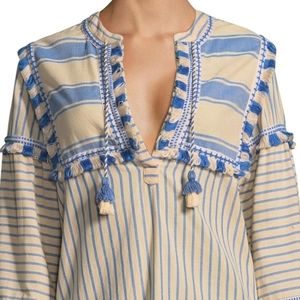Dodo Bar Or Emanuelle Shirt in Blue Stripe Size Medium